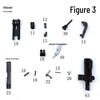 M2000 Twin Head Saddle Stitch Machine Parts: Stitching Base Plate, Bottom Punch, Butterfly Piece, Tight Claw, Lifting Plate, Screw Nut.