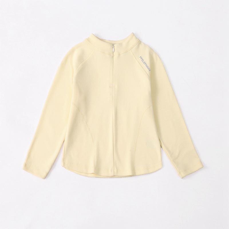 Children's 2025 Spring/Autumn Boys' Solid Round Neck Sweatshirt & Girls' Fashionable Korean-Style Shirt