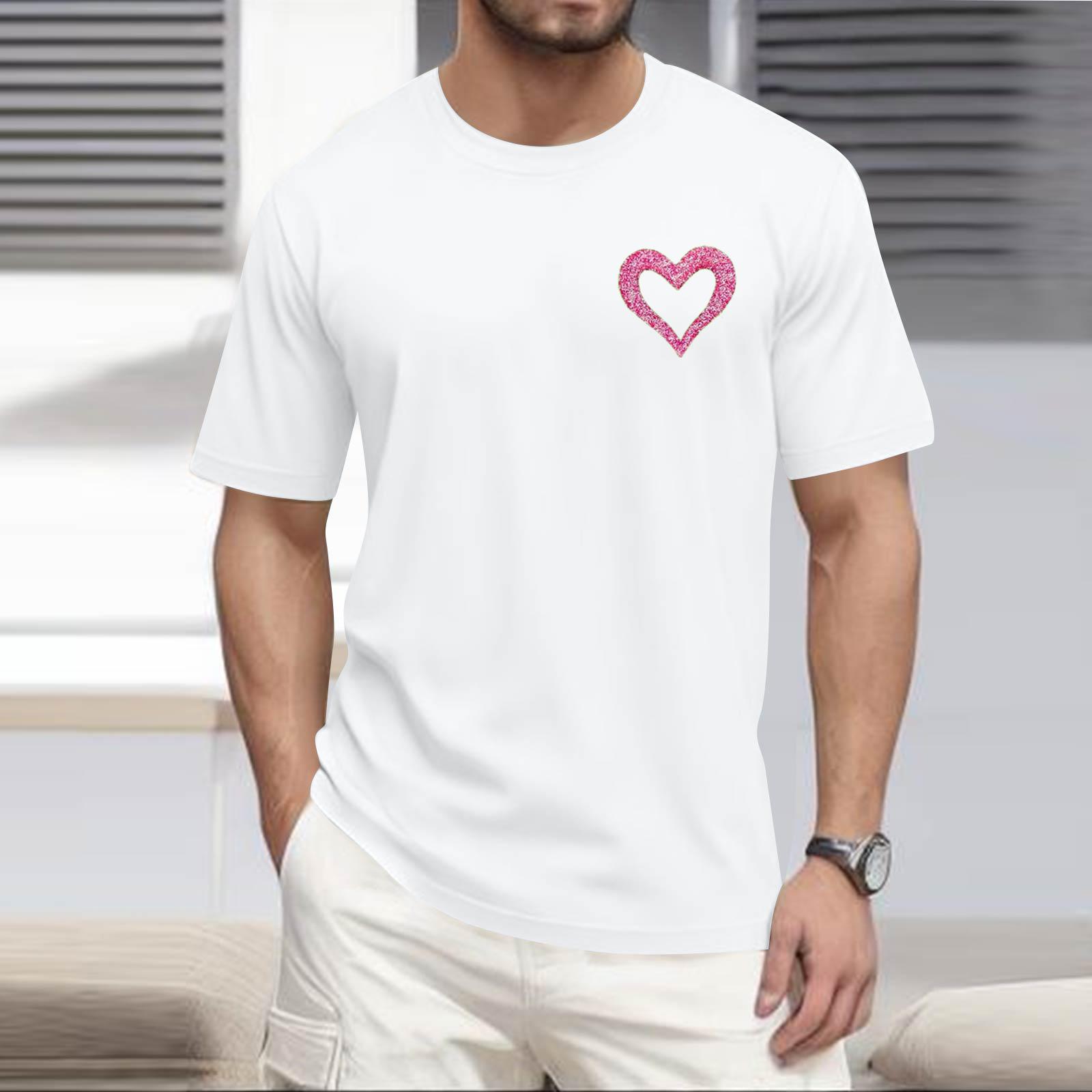 Мужская популярная футболка с принтом, круглым вырезом и коротким рукавом XL белый