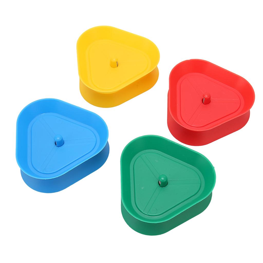 Triangle Shaped Cards Playing Holder 4 Colors Round Edge Spring Design Poker Holder for Adults Children