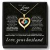 Creative Zodiac Heart & Water Drop Pendant Necklace with Engravable Name