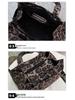 2024 Leopard Print Chic Tote Bag: Large Capacity, Fashionable Korean Style Casual Handbag for Women