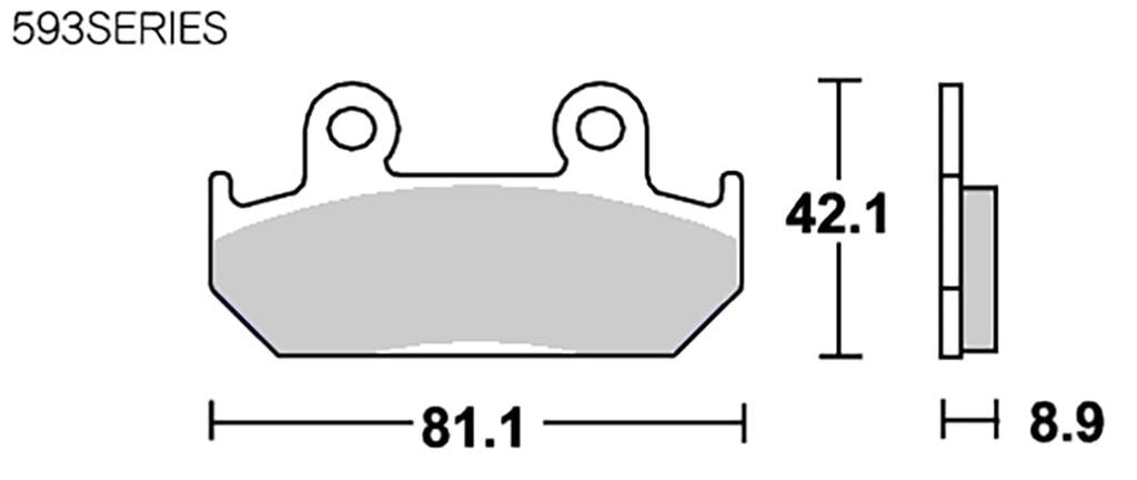 KITACO SBS Brake Pad 593HF Ceramic VT250F NSR250 CBR250R VFR400R