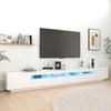 Vidaxl Szafka Pod Tv Z Oświetleniem Led, Biała, 300X35X40 Cm