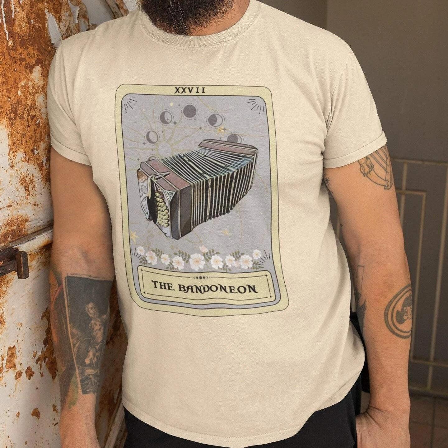 Bandoneon Shirt - Tango Music Tarot Card Gift for Lovers S