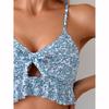 New Women's Bikini Set 2 Piece Swimsuit Women Sexy Ruffle Suspender Backless Beach Vacation Bathing Suit Swimwear