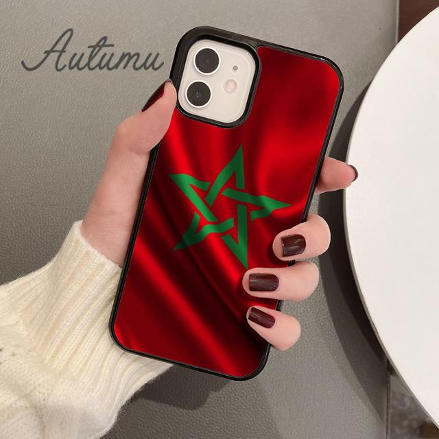 Flag of Morocco Phone Case for iPhone 11 12 13 14 Pro Max mini X XR XS SE 2020 5 6S 7 8 Plus Samsung Galaxy S21 S22 Cover shell