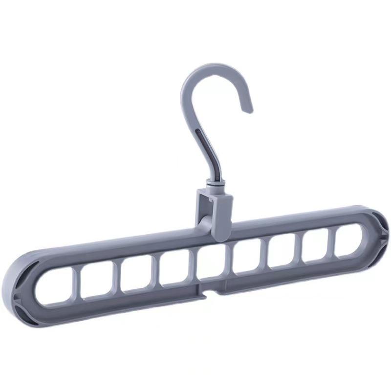 Multifunctional 9-Hole Rotating Hanger for Household Storage and Clothes Organization
