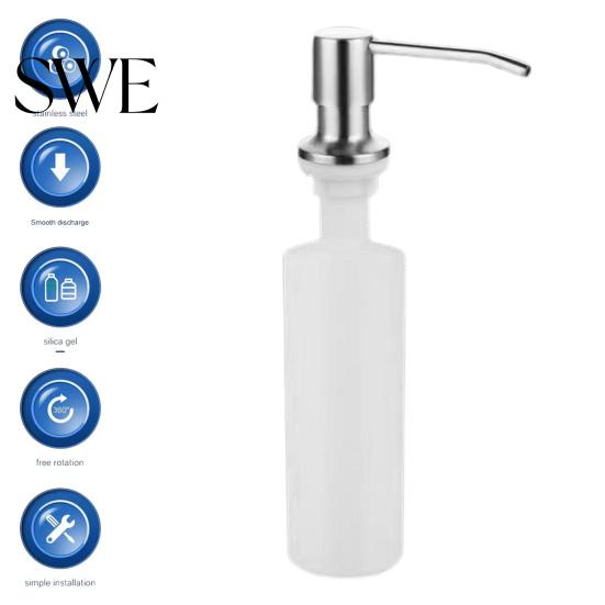 Einfach zu bedienender Spülmittelspender 350ml/500ml Edelstahl Seife Vielseitig Langlebig Stilvoll Spüle Rostfrei für Küchenzubehör Rostbeständig