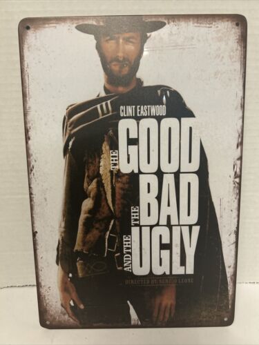 THE GOOD THE BAD AND THE UGLY TIN sign rustic look clint eastwood movie posterAluminumtin sign 20x30cm(7.8x11.8inch)