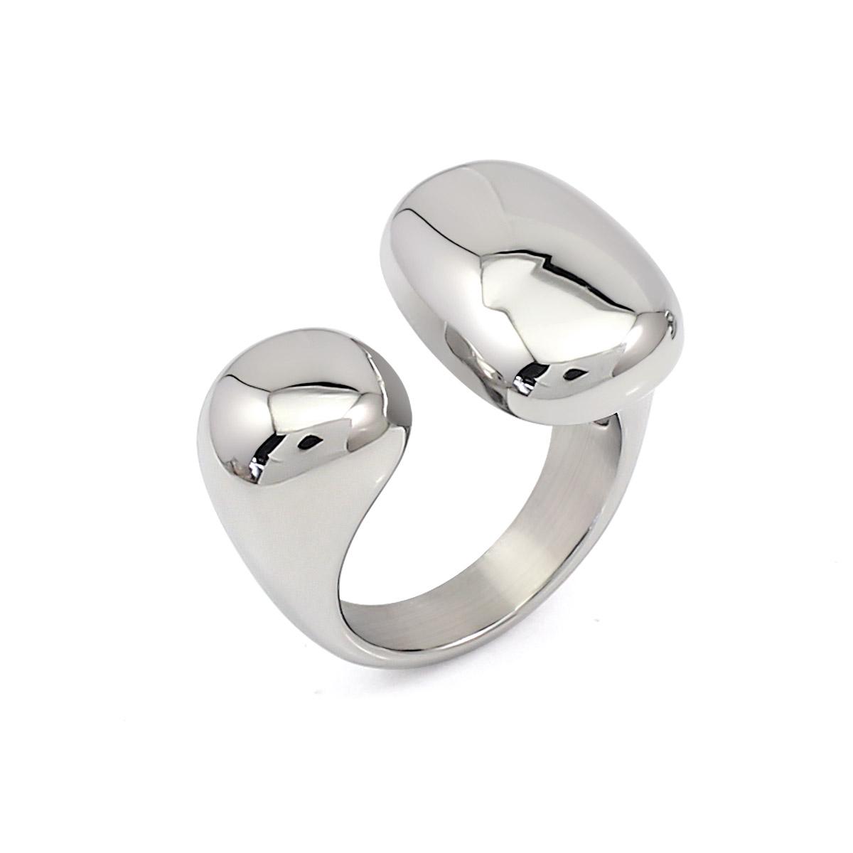 

Minimalist 18K Gold Plated Stainless Steel Ring for Women Adjustable Open Design for Engagement Gift 9 срібний