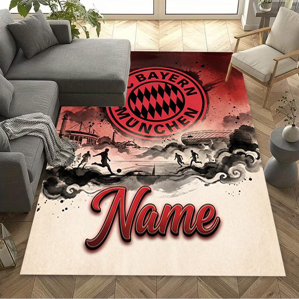 Bayern Munich Champions Floor Rug Office Rug Perfect for Entryway Study Room Decorate Room Dining Room Antislip Carpet Office Home Decor