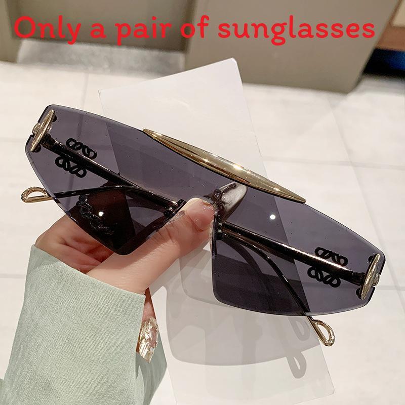 Cat Eye Sunglasses Without Frame Uv400 Sunshade For Fashionable Women Men Summer StyleA