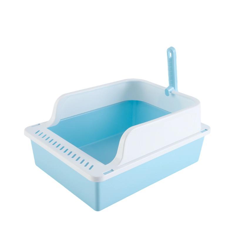

Large Semi-Enclosed Anti-Splash Cat Litter Box with Sand Trapping 38.5*29.5*17