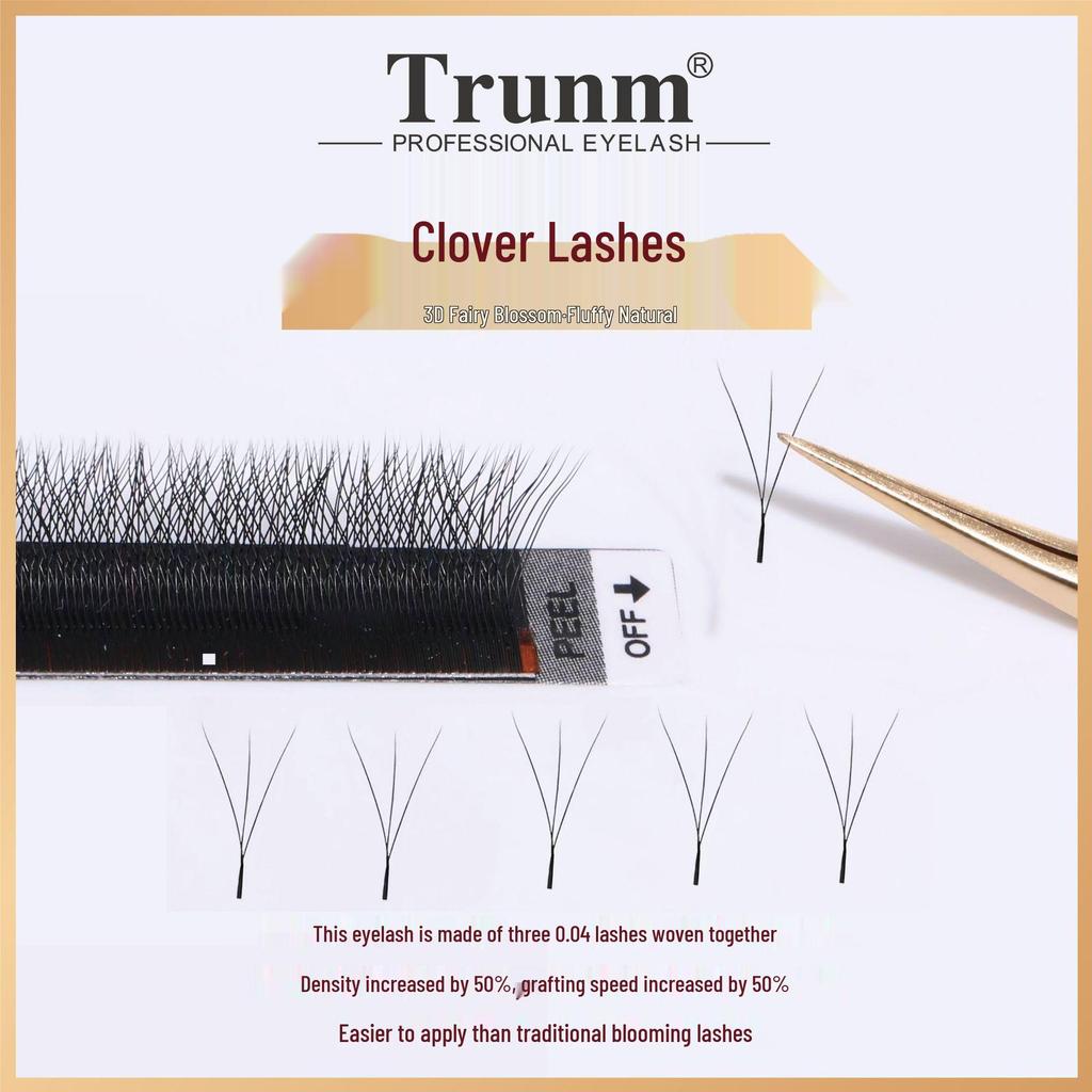 Fairy Clover 3D Blooming 0.05YY Eyelash Extensions - Four-Leaf Clover Design