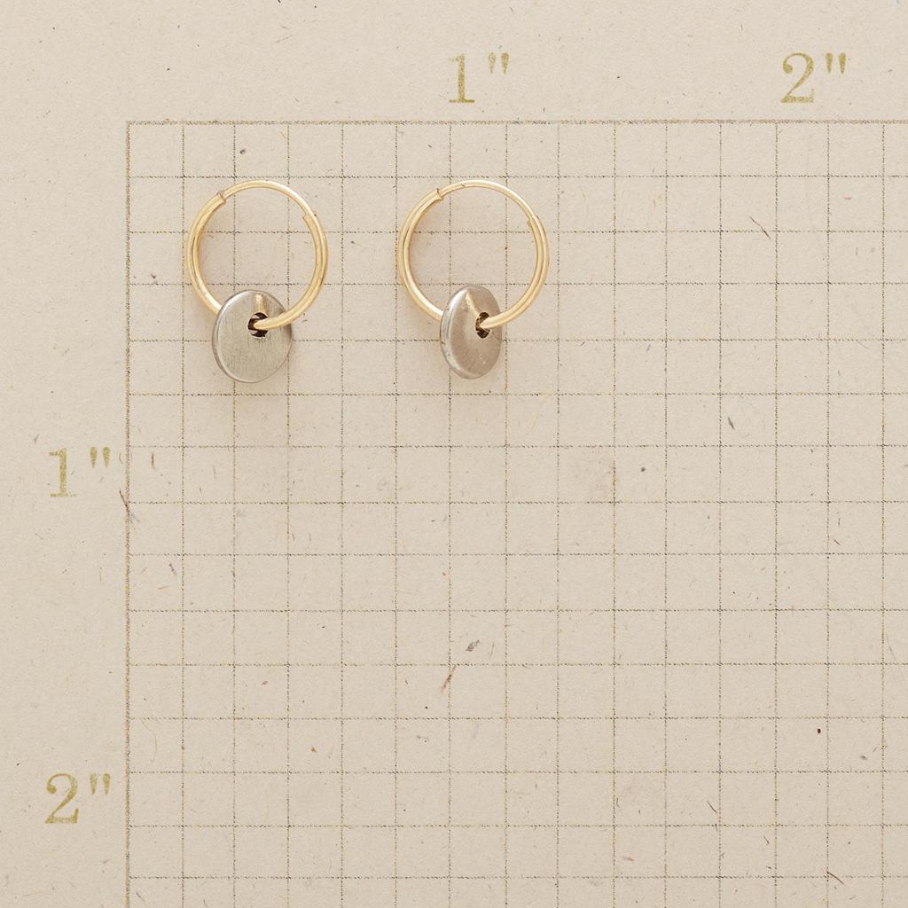 Hecheng European & American Fashion Two-Tone Electroplated Circle Earrings