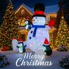 6.89FT Inflatable Toy LED Lights Snowman Penguins Xmas Decorations for Yard Christmas Supplie Home Ornament Festive Holiday Gift