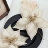 Vibrant Colors Artificial Xmas Flower Long-lasting Festive Glitter Flower  Christma Gift