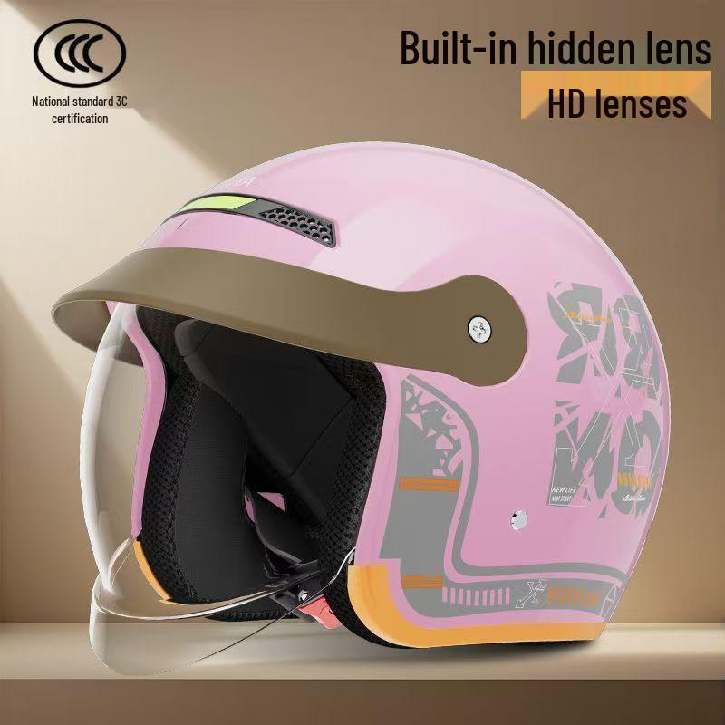 

3C Certified Winter Helmet for Men & Women: Warm, Ear Protection, Detachable Neck Gaiter, Internal Visor Safety One Size