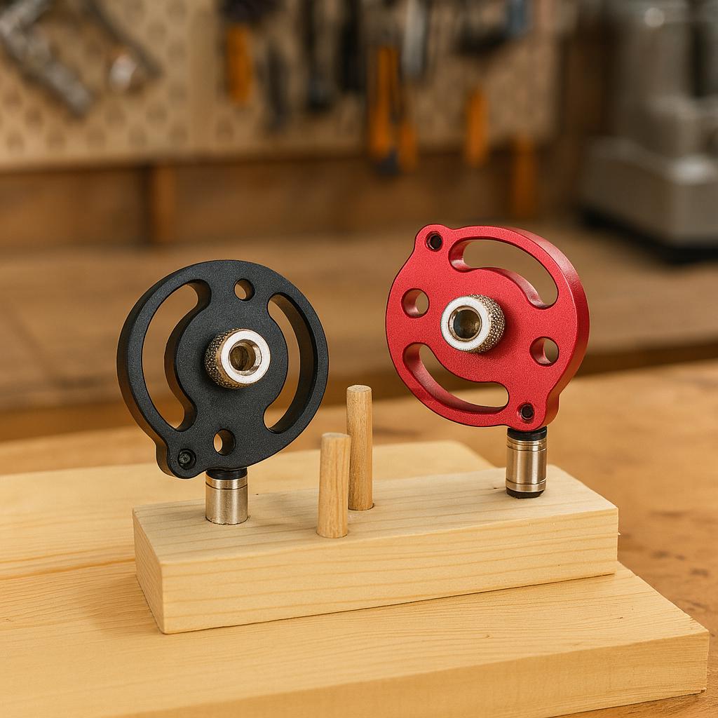 Self Center Dowel Jig, Adjustable Drill Guide for Straight Holes, Woodworking Joint Locator Tool for DIY Furniture Assembly