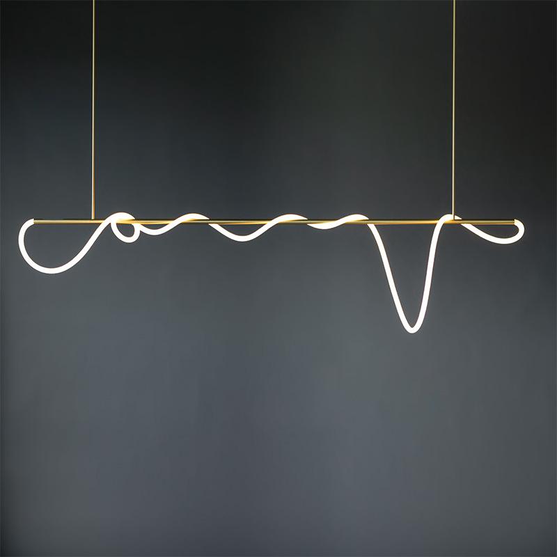 Minimalist Silicone Hose Pendant Light for Dining Table or Bar