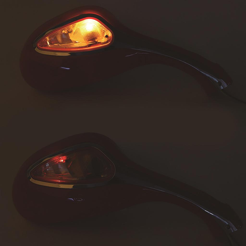 2x Regulowane lusterka wsteczne do motocykla ze zintegrowanym dynamicznym kierunkowskazem LED, odpowiednie do GY6 125