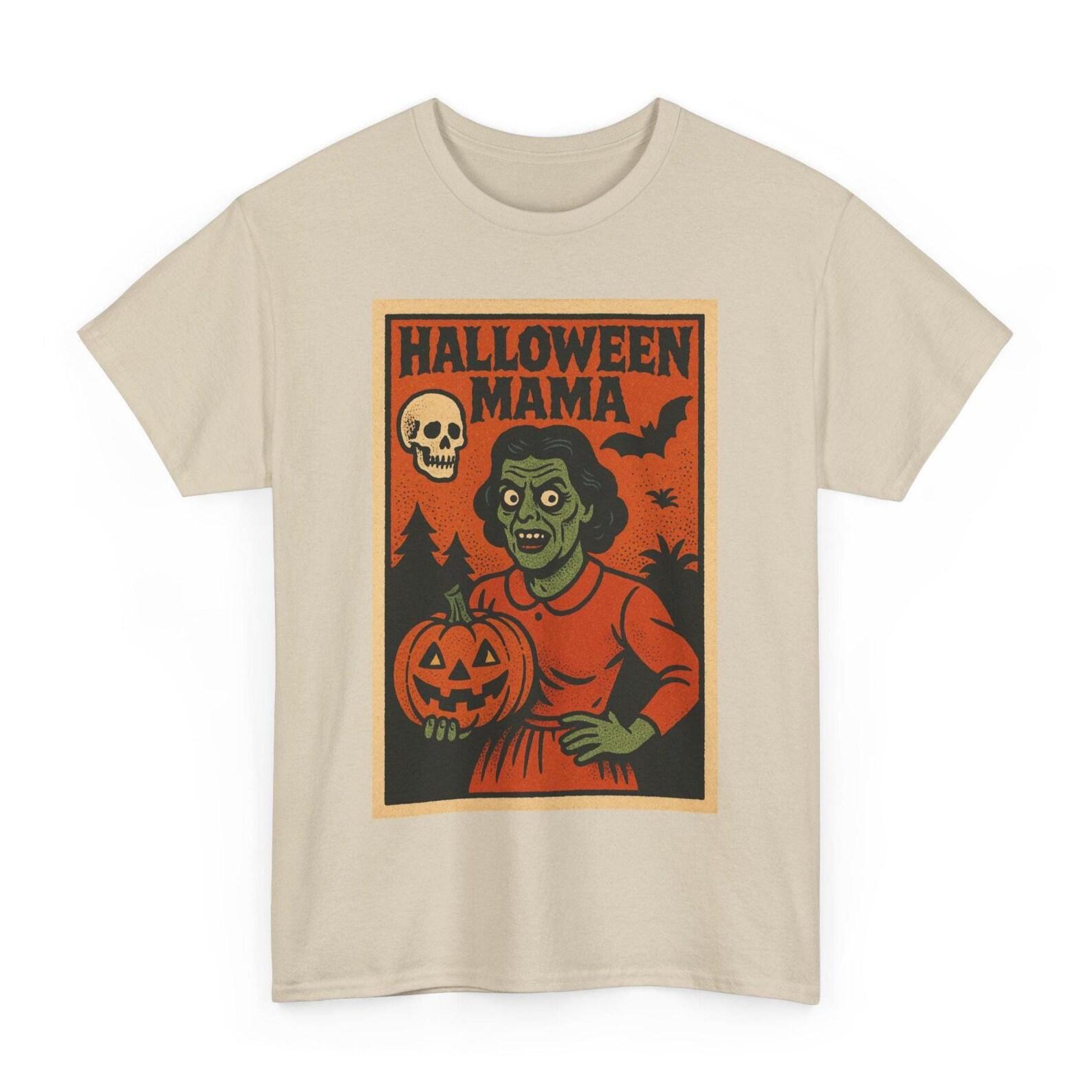 Halloween Mama T-Shirt: Retro Comic Spooky Mom Tee 4XL