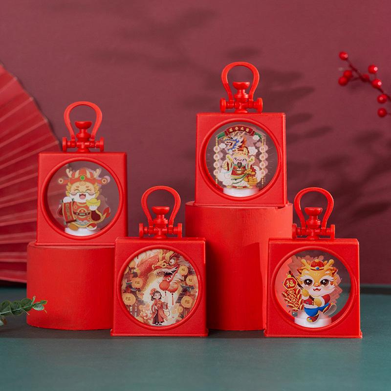 The New Year Decorations Portable Lantern Street Furnishing Articles of Chinese New Year Spring Festival Gift Box