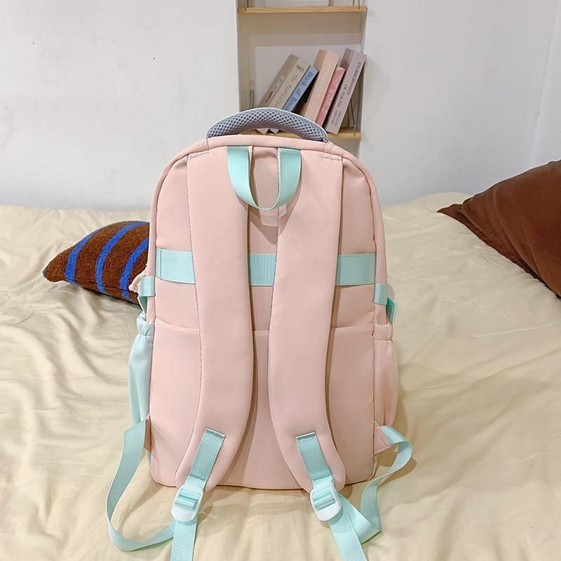 School bag new college style fresh and sweet candy color backpack junior high school students lightweight large capacity backpack