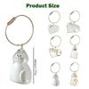 6pcs Transparent Acrylic Cat Hair Storage Keyring