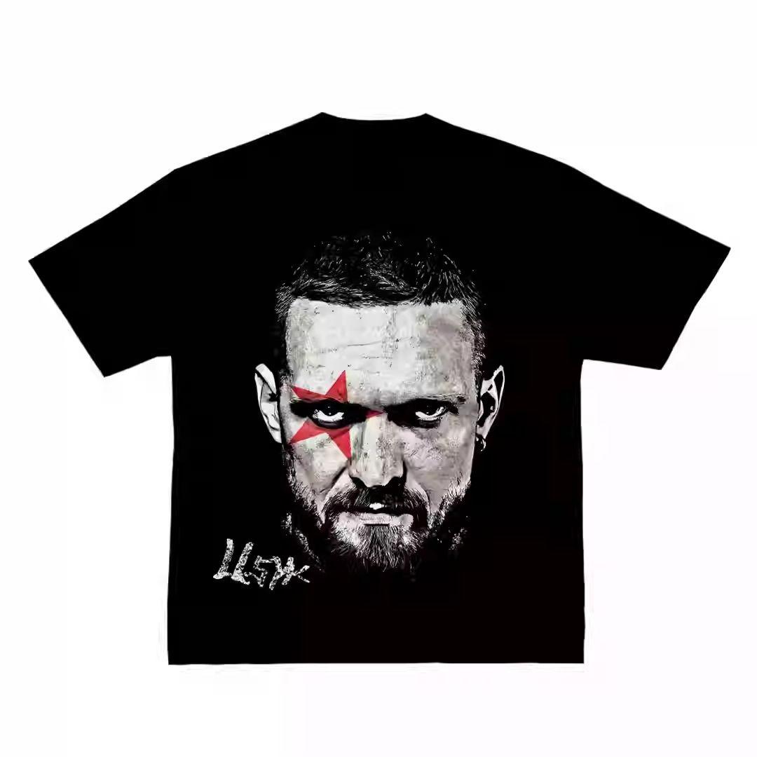 Usyk Oleksandr Usyk Boxing Champion American Retro Street Boxing Summer Pure Cotton Mens Shortsleeved Tshirt S