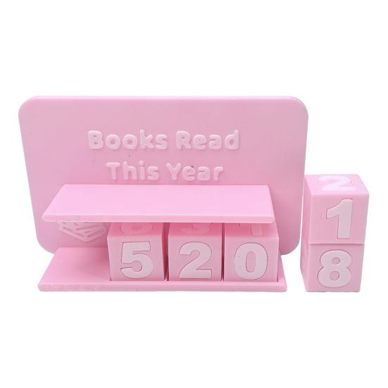 Book Read This Year Tracker Reading Book Counter Ornament Reading Target Display Number Recording Sign Shelf Desk Decoration Book Lovers Gift