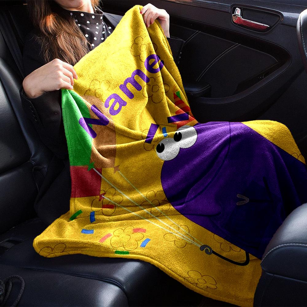 Custom Name StoryBots Theme Printed Blanket - Perfect for Couch, Bed, Travel & Outdoor Use | Machine Washable, Cozy & Durable.