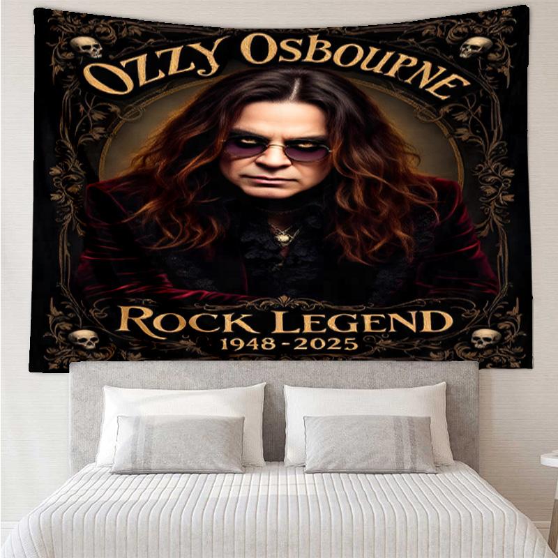 Ozzy Metal Legend Tapestry, Unique Design Tapestry, Wall Decor for Bedroom,Livingroom, Playroom,Heartwarming Fan Holiday Gifts