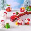 Mini Christmas Figurines Santa Clause Cartoon Snowman Statue Gift Miniature Knick-knacks