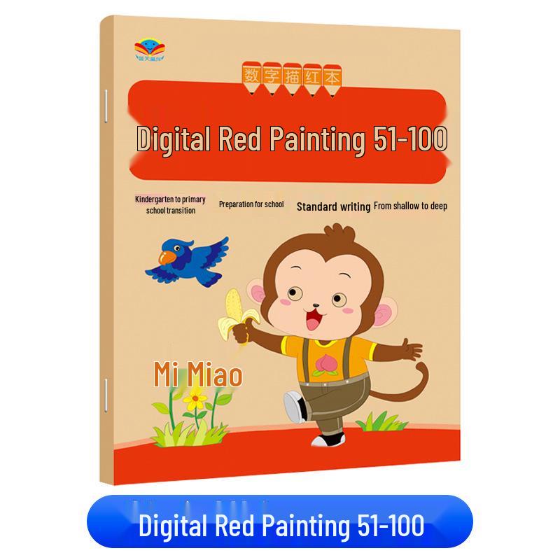 Наклейки для практики счета в детском саду и Книга для обводки с пиньинем для начинающих