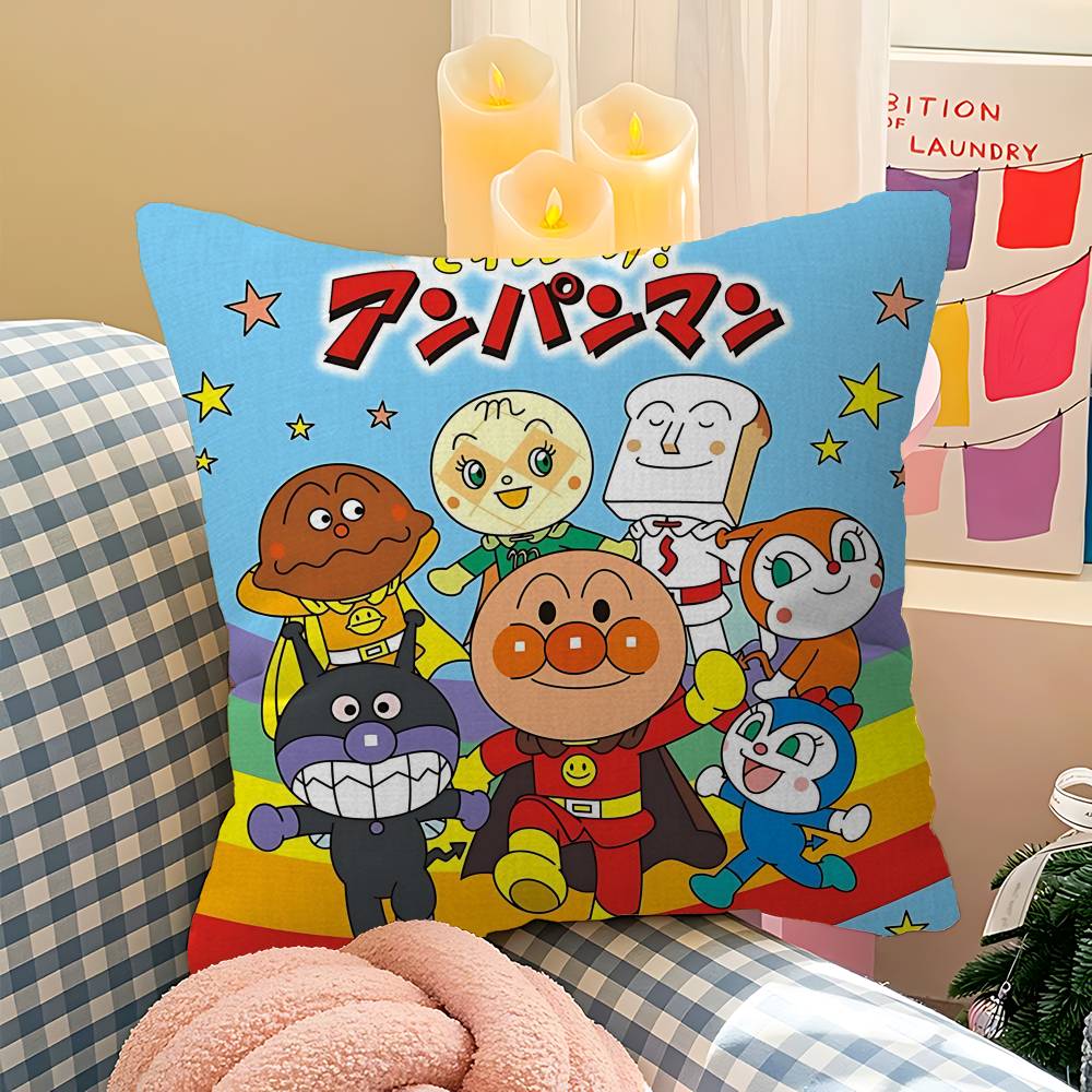 Children Anime Anpanman Personalized Picture Text Home Decorative Pillows Household Gifts 45X45Cm