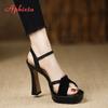 Fashion Aphixta Summer Hot Sale Platform High Heels Sandals Sexy Dress Wedding Shoes Women Ankle Strap Peep Toe High Heel Sandals