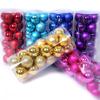 Decorative Christmas Tree Pendants 24pcs/box Glitter Powder Ball Pendant Ornament Christmas Baubles Balls Ornaments Gift