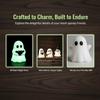 Halloween Luminous Mini Ghost Statue Soft Glow In Dark Ornament Cute Spooky Table Decor For Baking Topper Handcraft Holiday