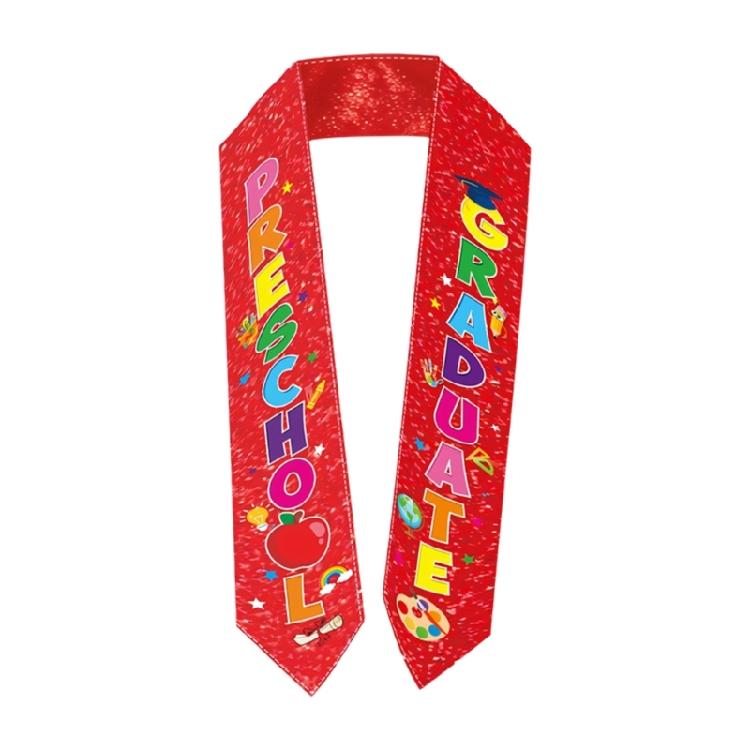 Fun Themed Graduation Sash For Children Preschool Ceremony Colorful Printed Decorative Stole Children's Graduation Stole