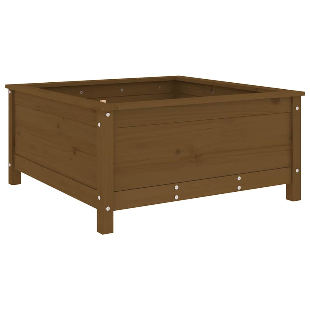 Plant Pot Honey Brown 82.5 X 82.5 X 39 Cm Solid Pine Wood