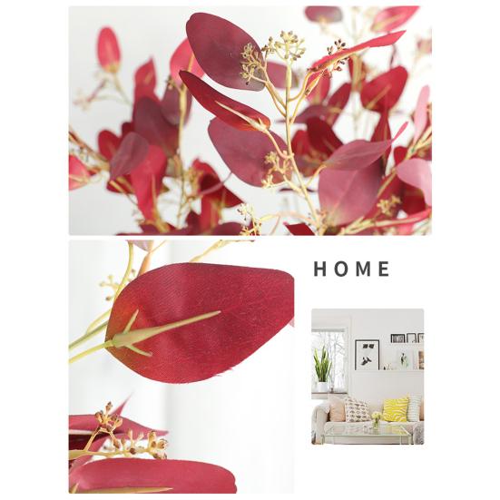 1 τεμ. τεχνητά φύλλα ευκαλύπτου ψεύτικο φυτό λουλουδιών Διακόσμηση πάρτι για καφετέρια σπιτιού