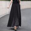 Women's High-Waist Polka Dot A-Line Long Skirt