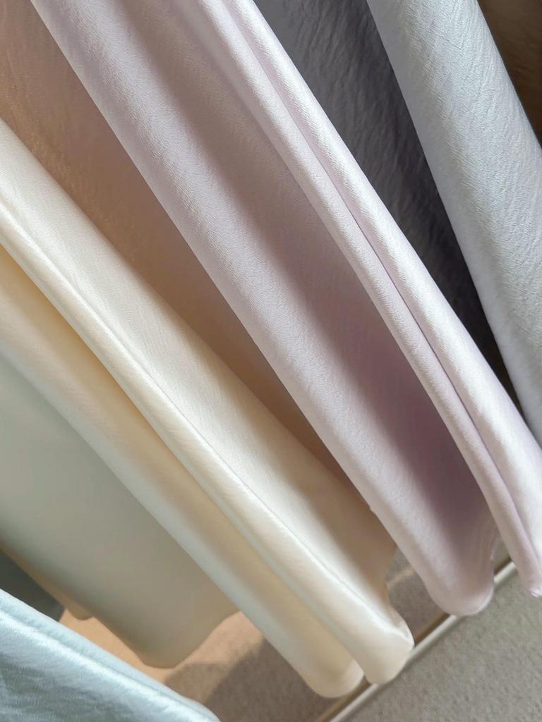 High-End Satin Mermaid Skirt for Women - Spring 2026 A-Line High Waist Slimming Drape Long Skirt