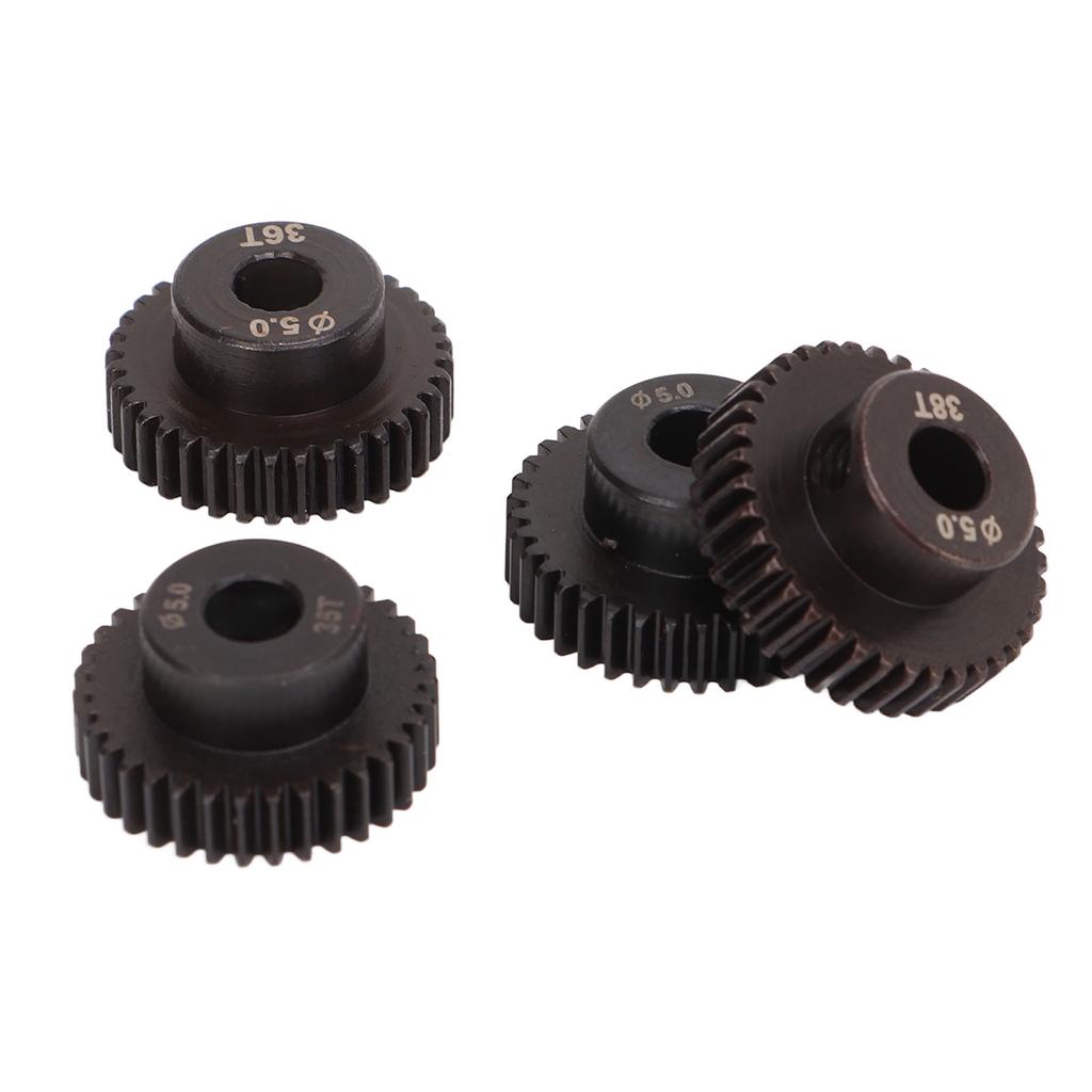 48DP 5.0mm Metal Pinion Motor Gear 35T 36T 37T 38T Chrome Molybdenum Alloy Steel Gear Set for 1/10 RC Car