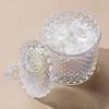European Crystal Glass Storage Jar,Candy Box Glass Jar with Lid Aromatherapy Candlestick Food Container Living Room Decoration