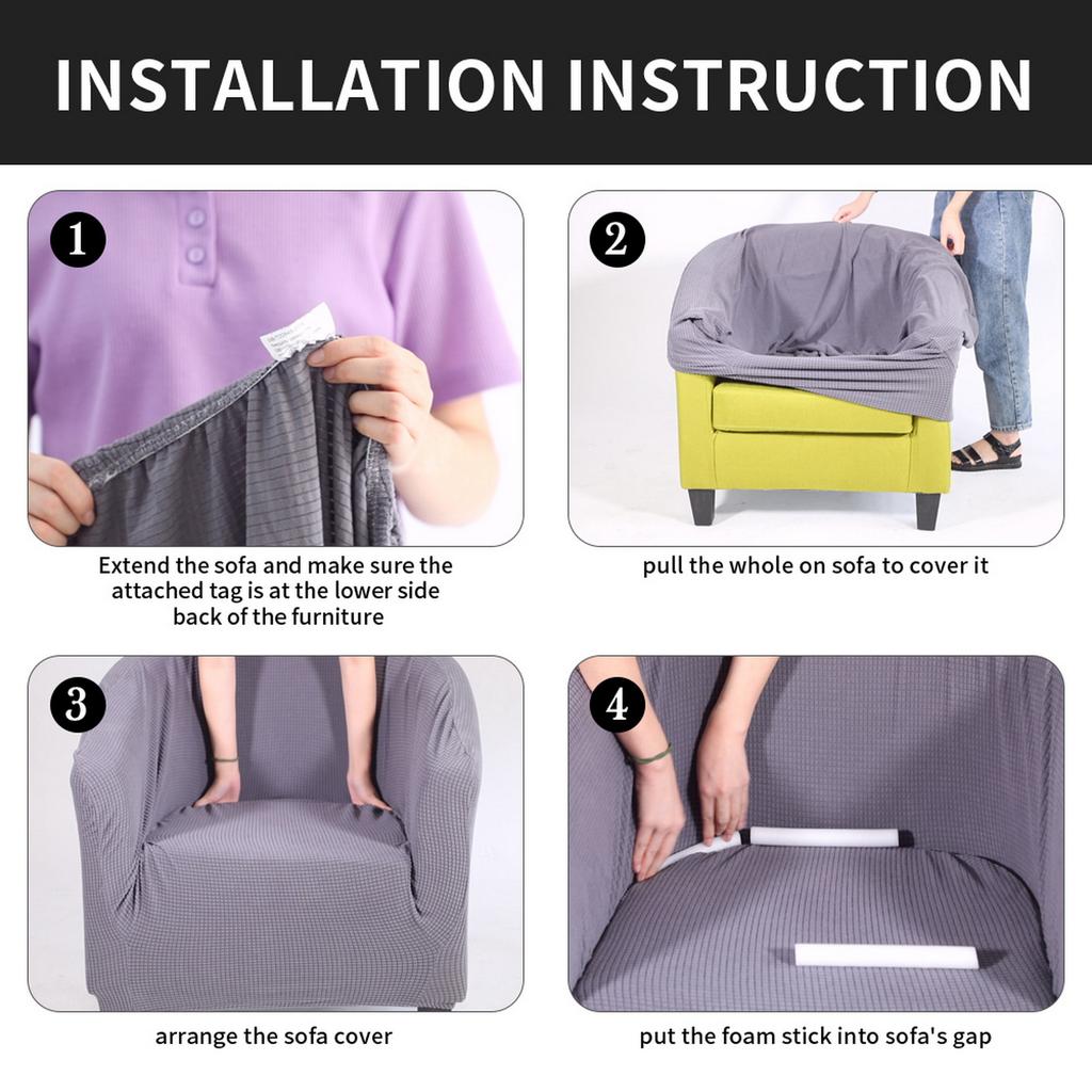 Spandex Coffee Tub Sofa Couch Cover Armchair Seat Protector Washable Dust-proof Furniture Slipcover for Banquet Bar High Stretch