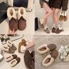 Retro lapel short tube thick-soled snow boots women's winter 2025 new round head snow boots lace-up Mori cotton boots