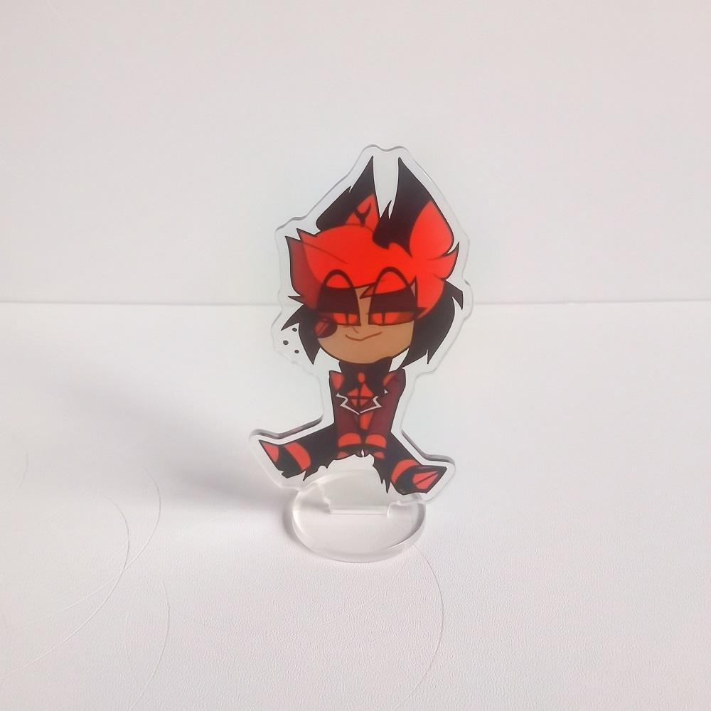 Anime Hazbin Hotel Alastor Morningstar Cosplay Stand Acrylic Cartoon Figure Standing Birthday Gifts Bag Decor Collection